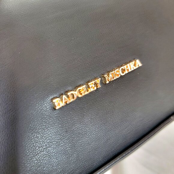 Badgley Mischka Black Slouchy Women’s Crossbody Handbag w/ Bow~ Non-Smkng ~ NWT - Picture 7 of 9